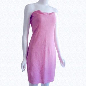 SUPRé Strapless Bodycon Pink Dress. Made from 100% Recycled Plastic. Brand New